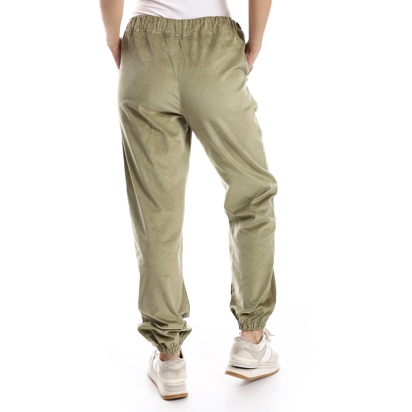 off cliff Velvet Pants Casual With Elastic Hem men