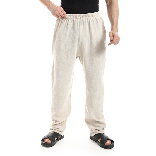 Relaxed Fit Elastic Waist Pants