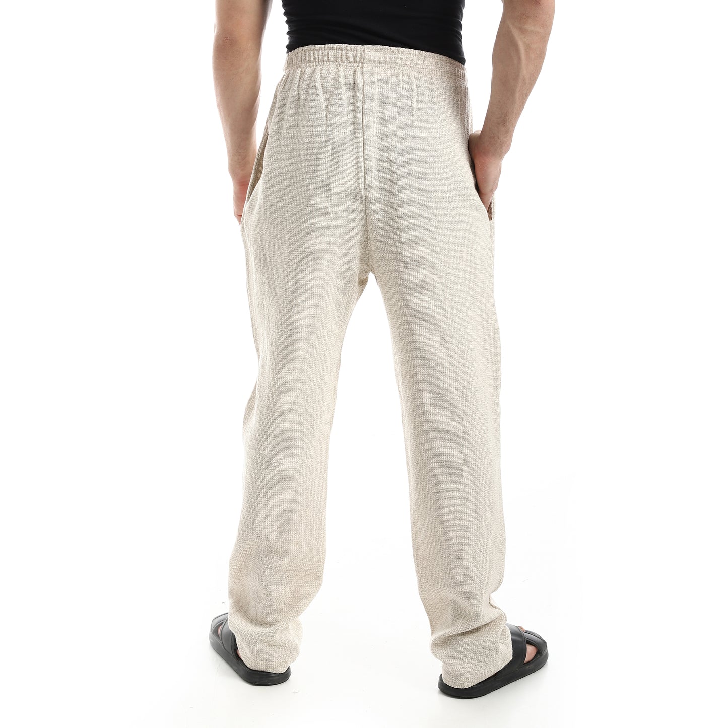 بنطال مريح بخصر مطاطي