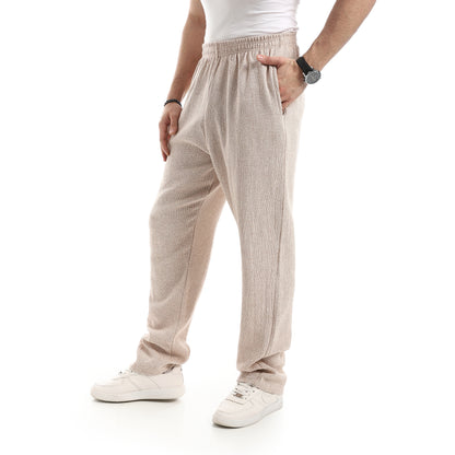 بنطال مريح بخصر مطاطي