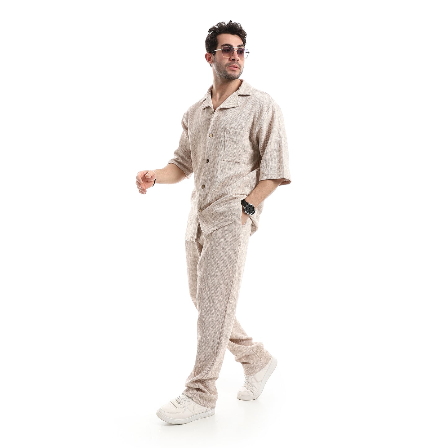 بنطال مريح بخصر مطاطي