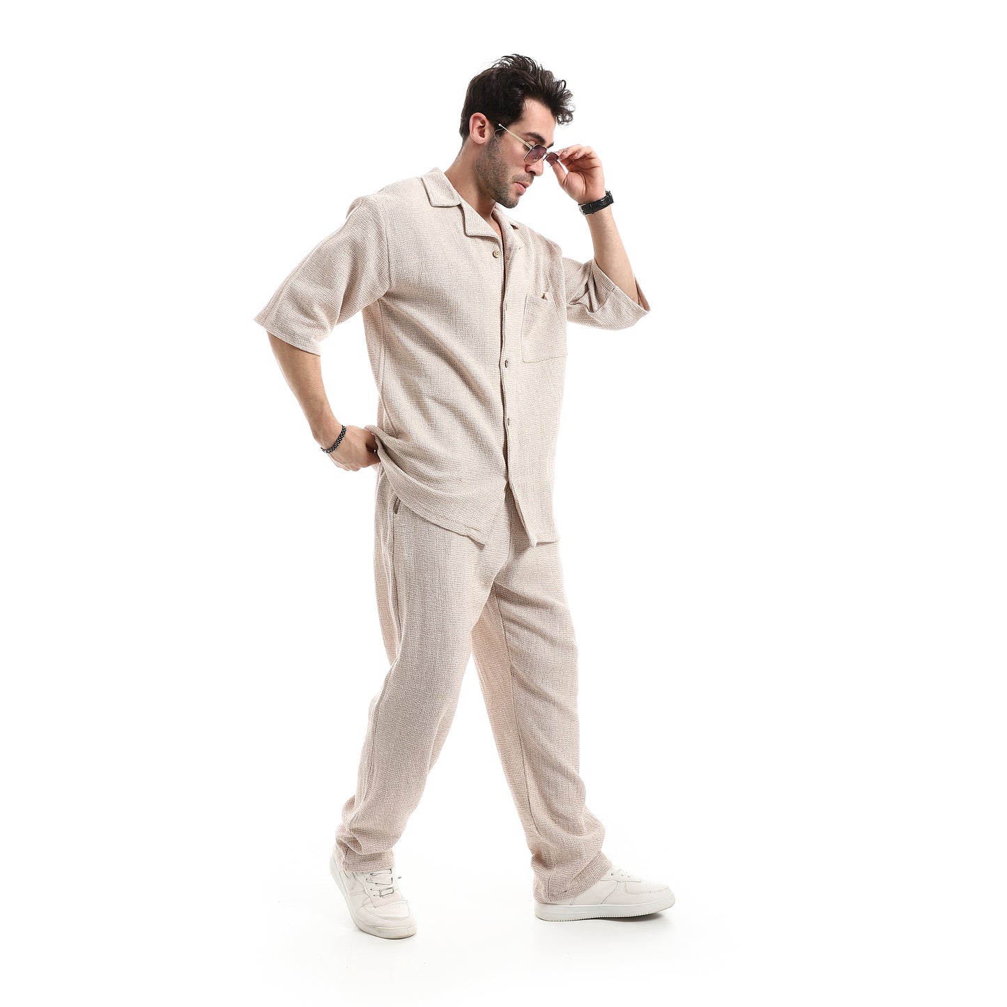 بنطال مريح بخصر مطاطي