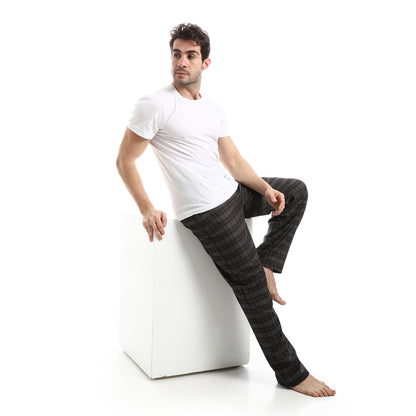 Checked Relaxed Fit Homewear Pants