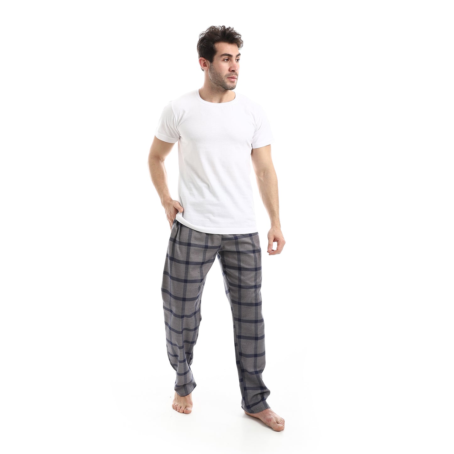 Checked Relaxed Fit Homewear Pants