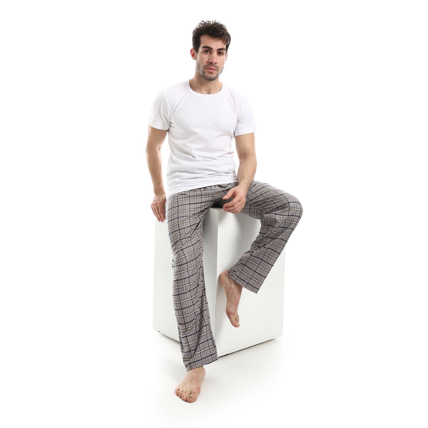 Checked Relaxed Fit Homewear Pants
