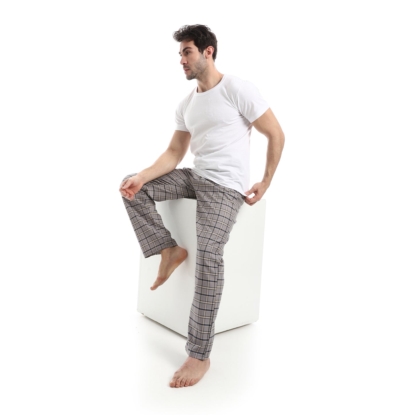 Checked Relaxed Fit Homewear Pants