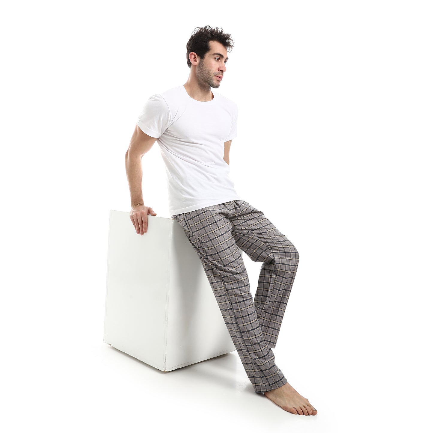 Checked Relaxed Fit Homewear Pants