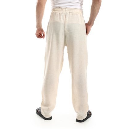 Slash Pockets Linen Pants