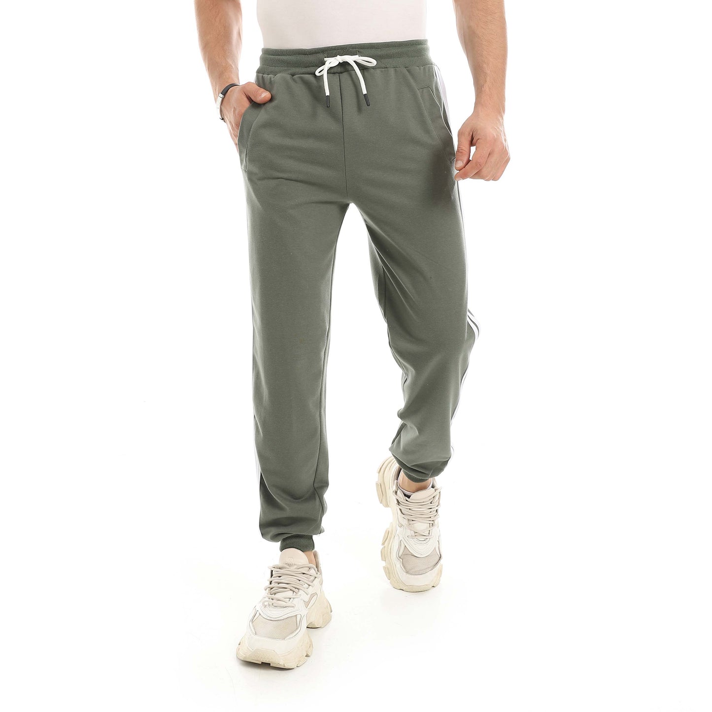 Red Circle Sweatpants men