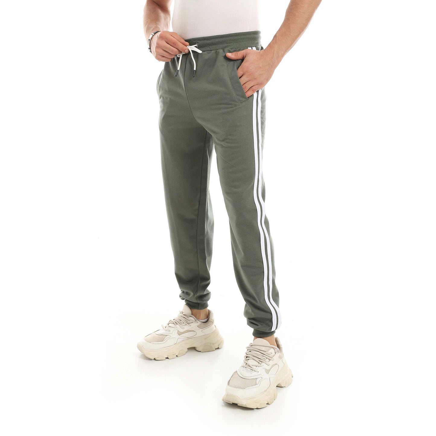 Red Circle Sweatpants men