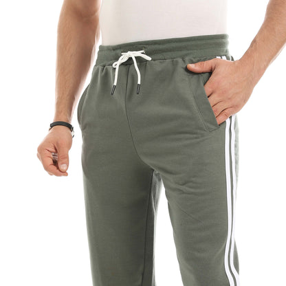 Red Circle Sweatpants men