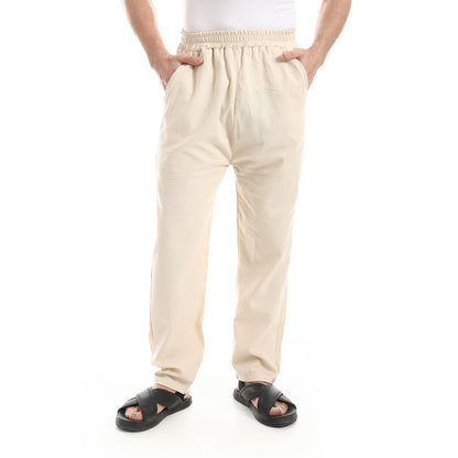 Elastic Waist Comfy Linen Pants