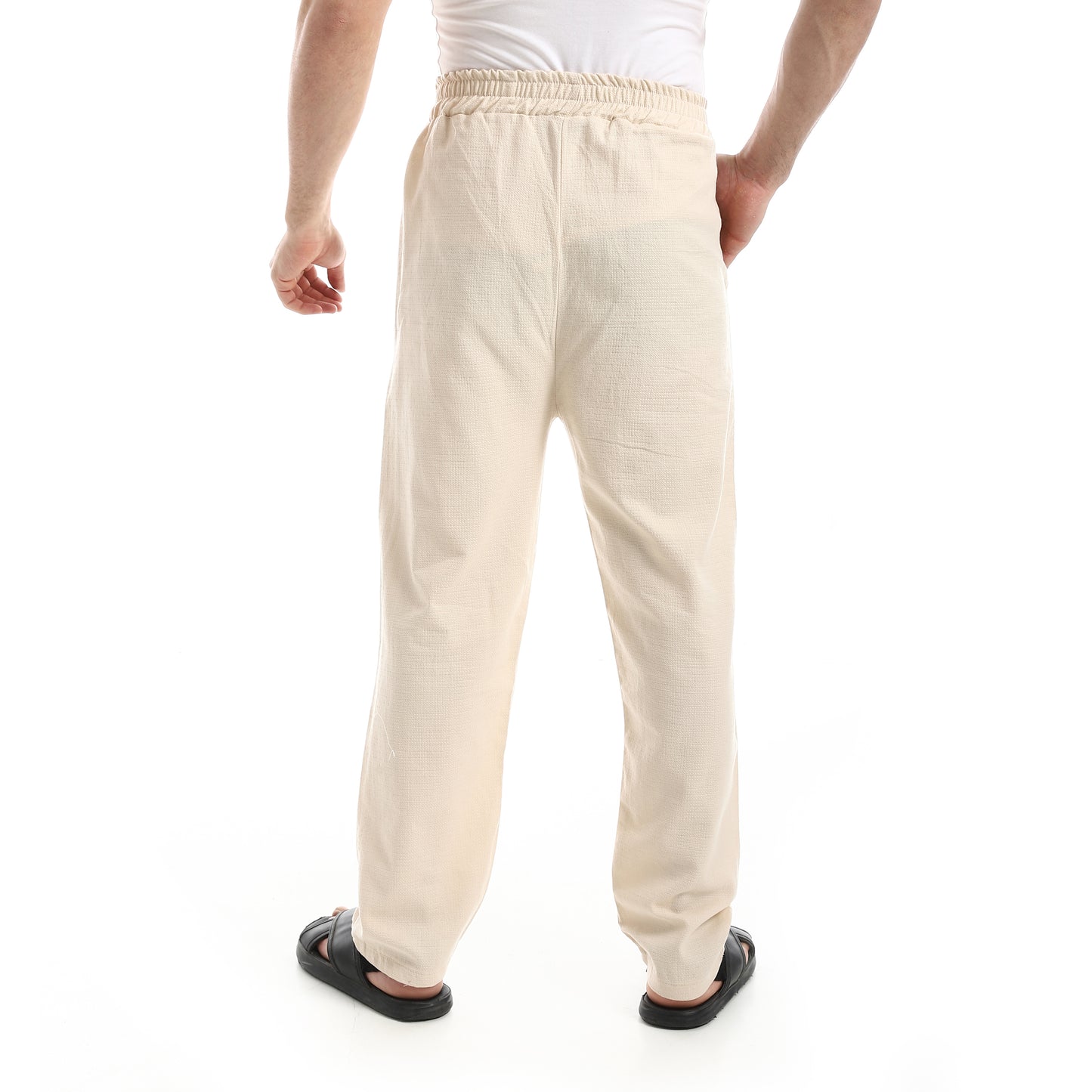 Elastic Waist Comfy Linen Pants