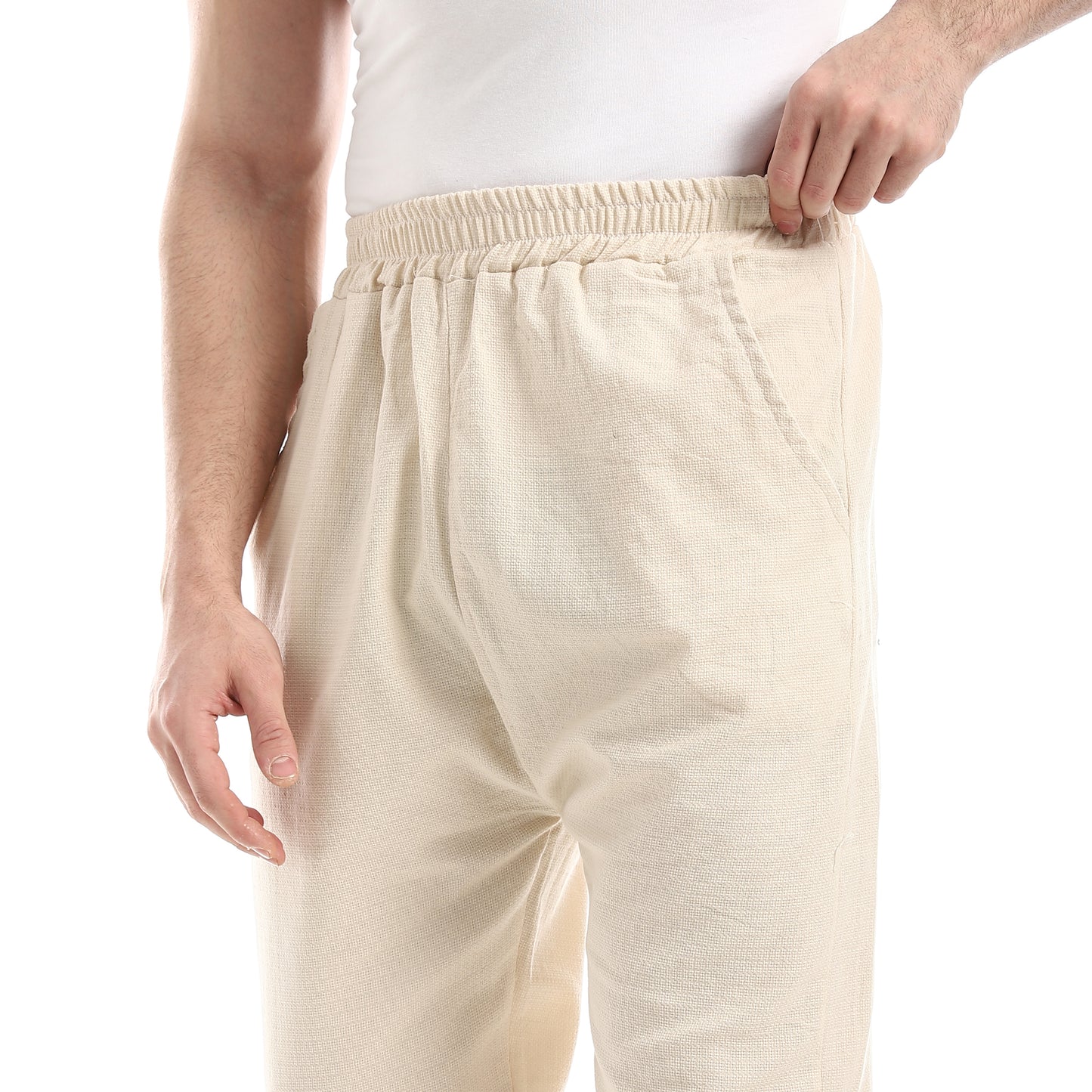 Elastic Waist Comfy Linen Pants