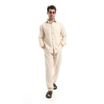 Elastic Waist Comfy Linen Pants