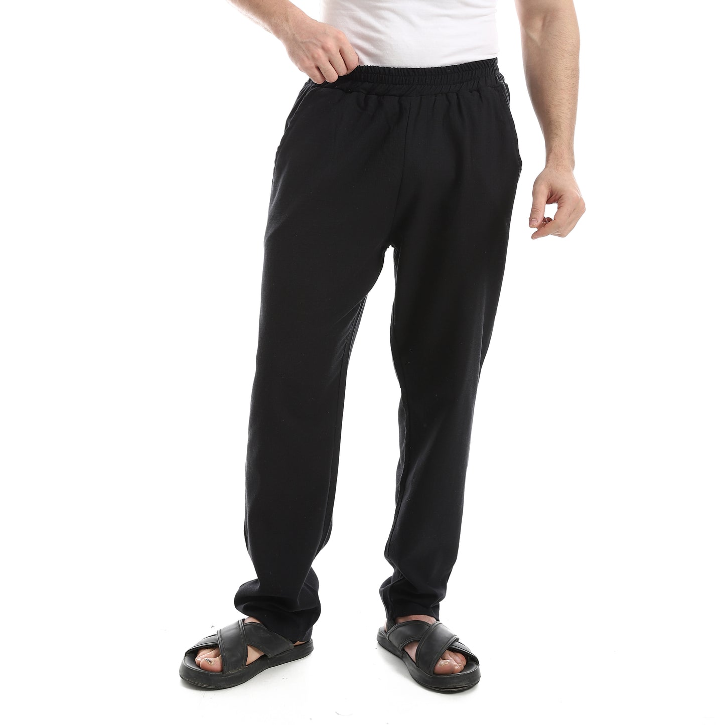Elastic Waist Comfy Linen Pants