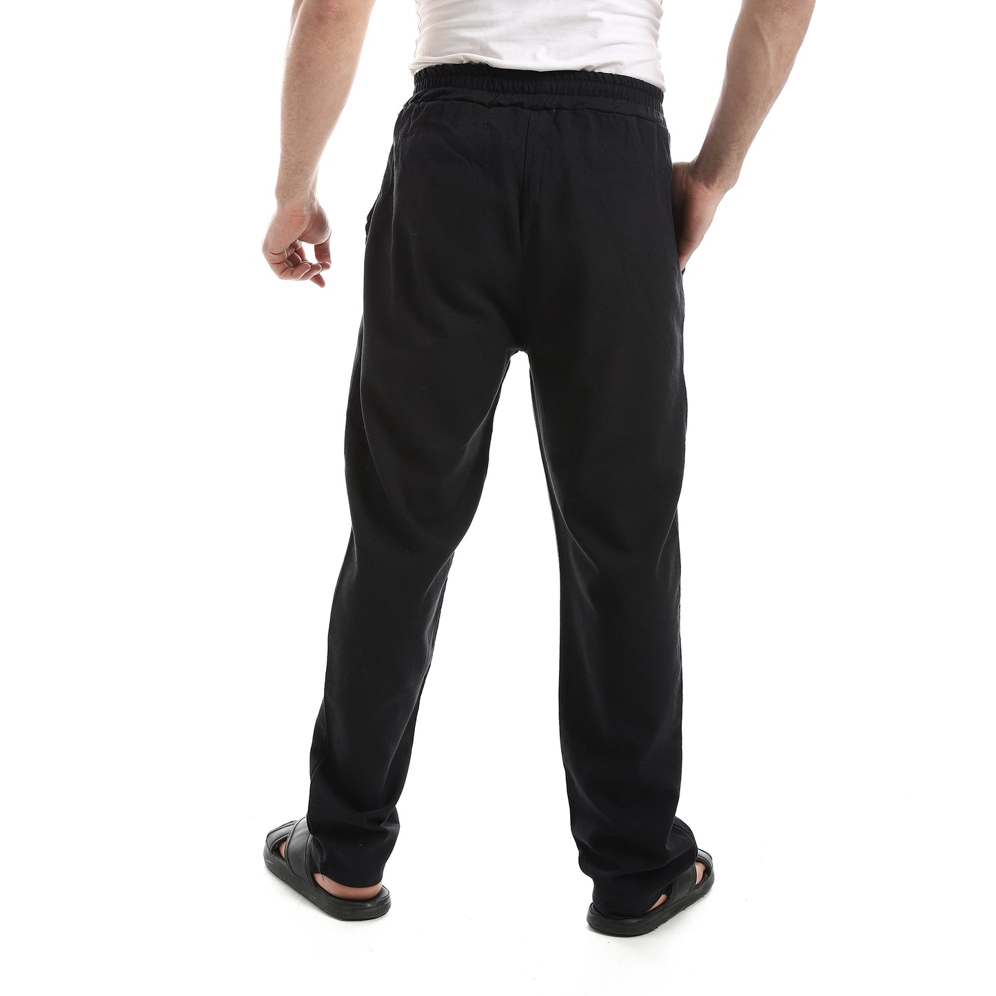 Elastic Waist Comfy Linen Pants