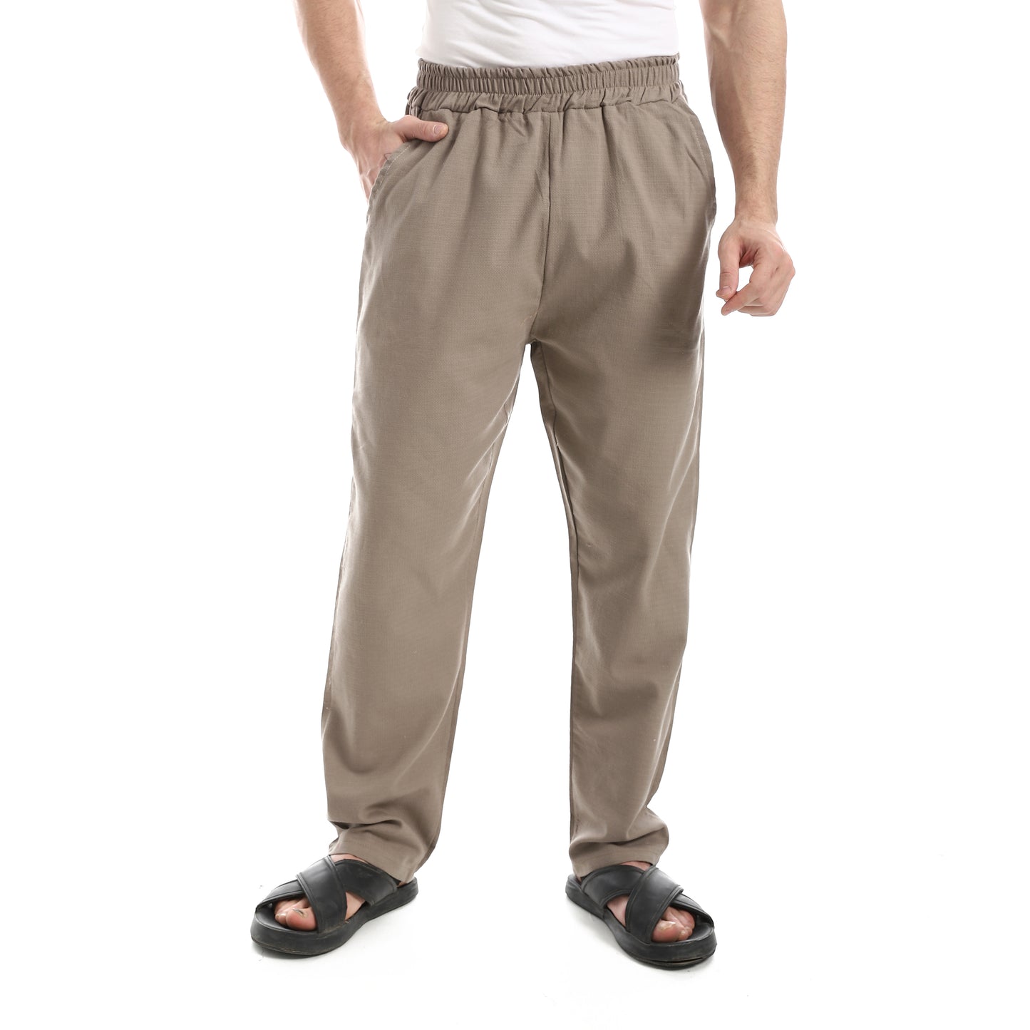 Elastic Waist Comfy Linen Pants