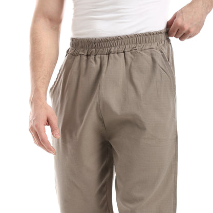 Elastic Waist Comfy Linen Pants