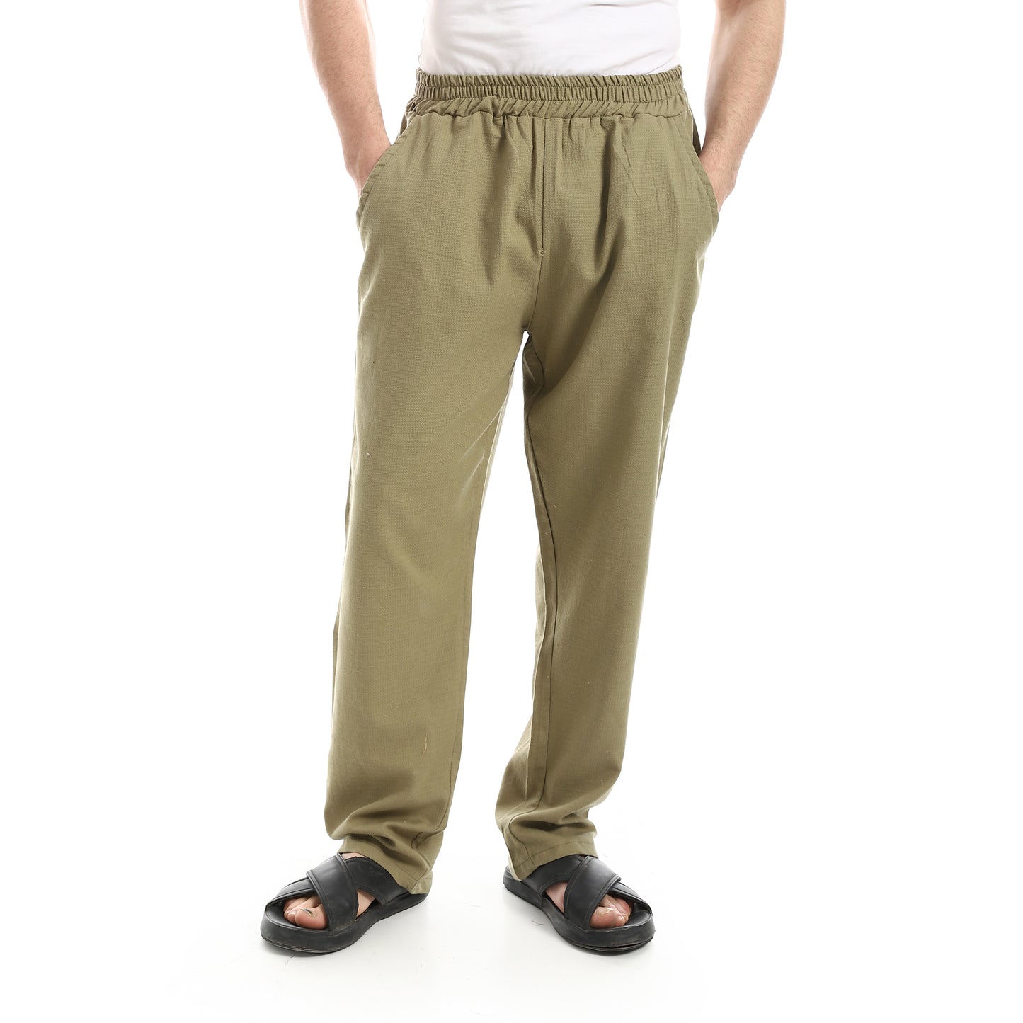 Elastic Waist Comfy Linen Pants