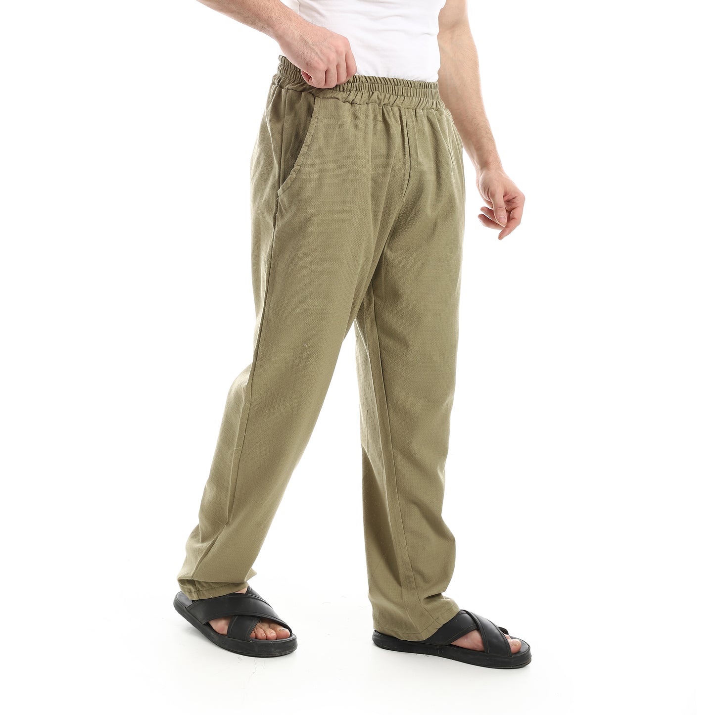 Elastic Waist Comfy Linen Pants