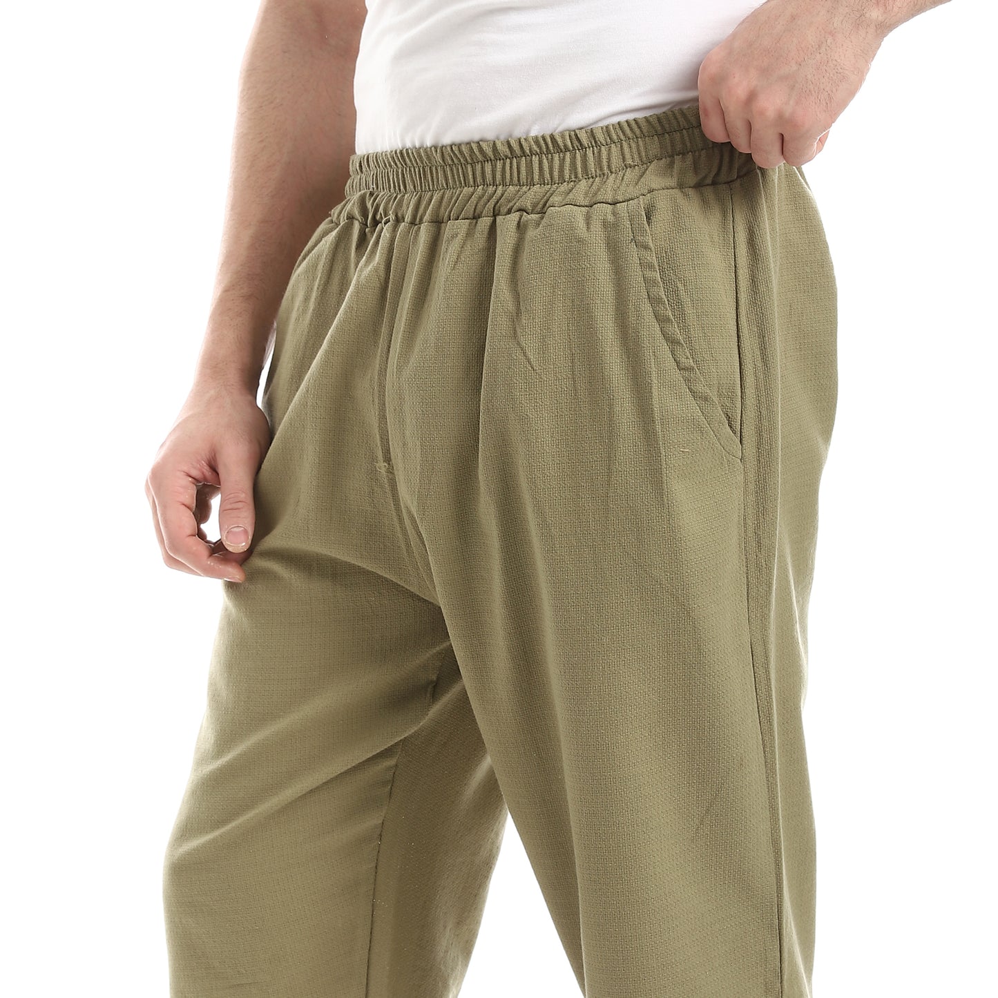 Elastic Waist Comfy Linen Pants
