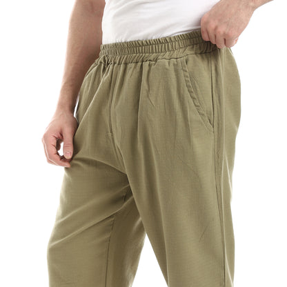 Elastic Waist Comfy Linen Pants