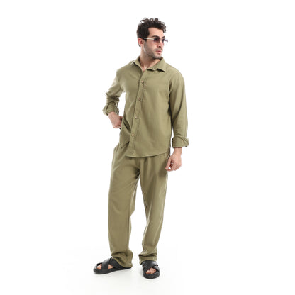 Elastic Waist Comfy Linen Pants