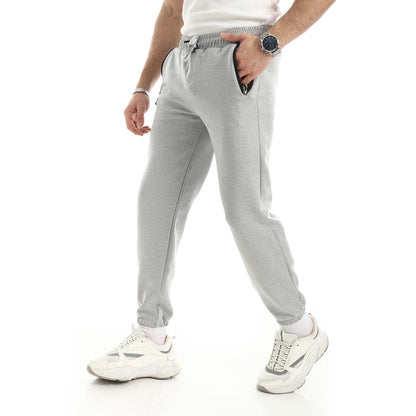 Soft Pants with Zipper Pocket and Elastic Cuffs