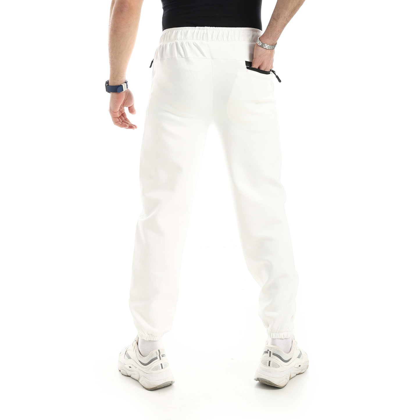 Soft Pants with Zipper Pocket and Elastic Cuffs