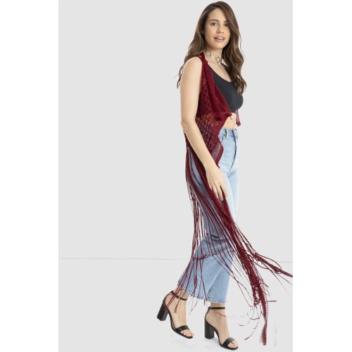 Mesh Cardigan - Marron.