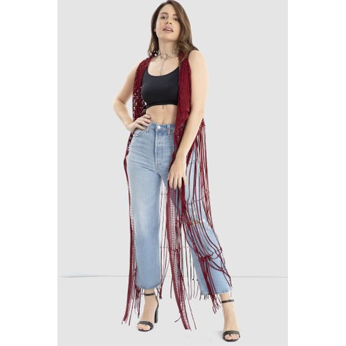 Mesh Cardigan - Marron.