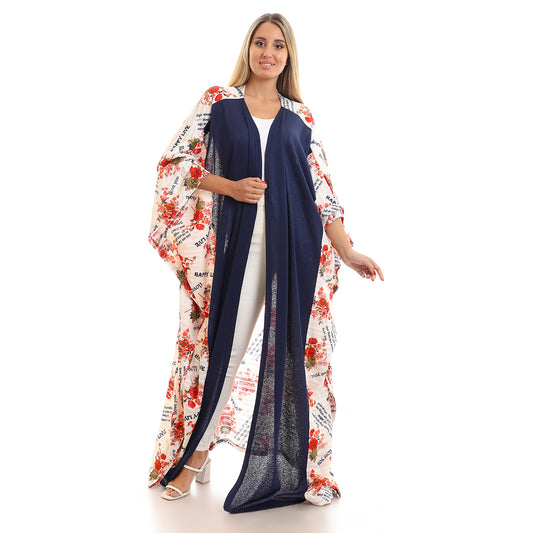 Jamila Women Short Sleeves Slip On Self Printed Kimono