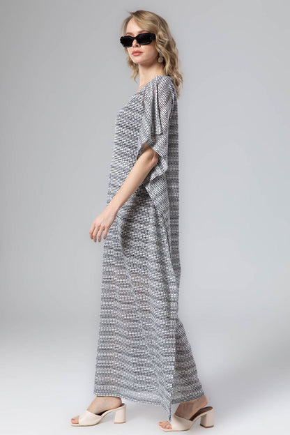 Jamila women wide scoop neck slip on kaftan