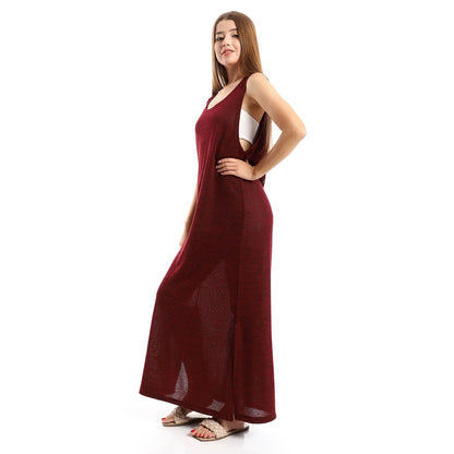 Jamila women round collar cover up with side slits