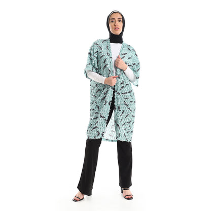 Jamila Women Eyelash Open Neckline Long