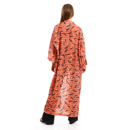 Jamila Women Eyelash Open Neckline Long