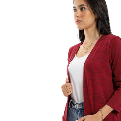 كارديجان طويل مفتوح الرقبة