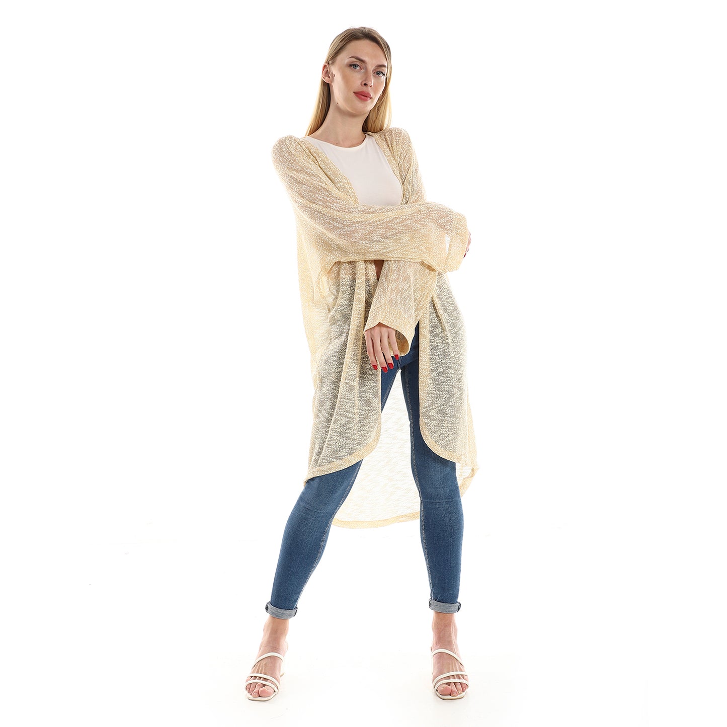 جميلة للنساء محبوكة بأكمام طويلة ومقاس كبير