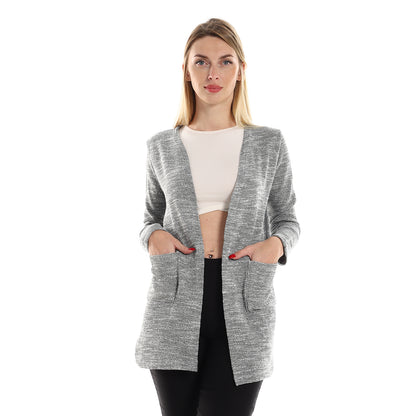 Jamila Women Knitted Pattern Cardigan With Side Pockets