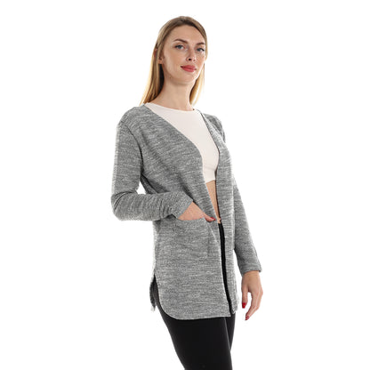 Jamila Women Knitted Pattern Cardigan With Side Pockets