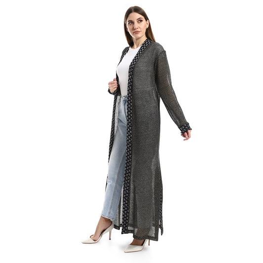 Jamila Lace Up Long Sleeves Cardigan women