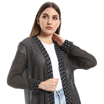 Jamila Lace Up Long Sleeves Cardigan women