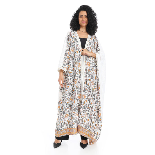Plain back patterned women's cardigan