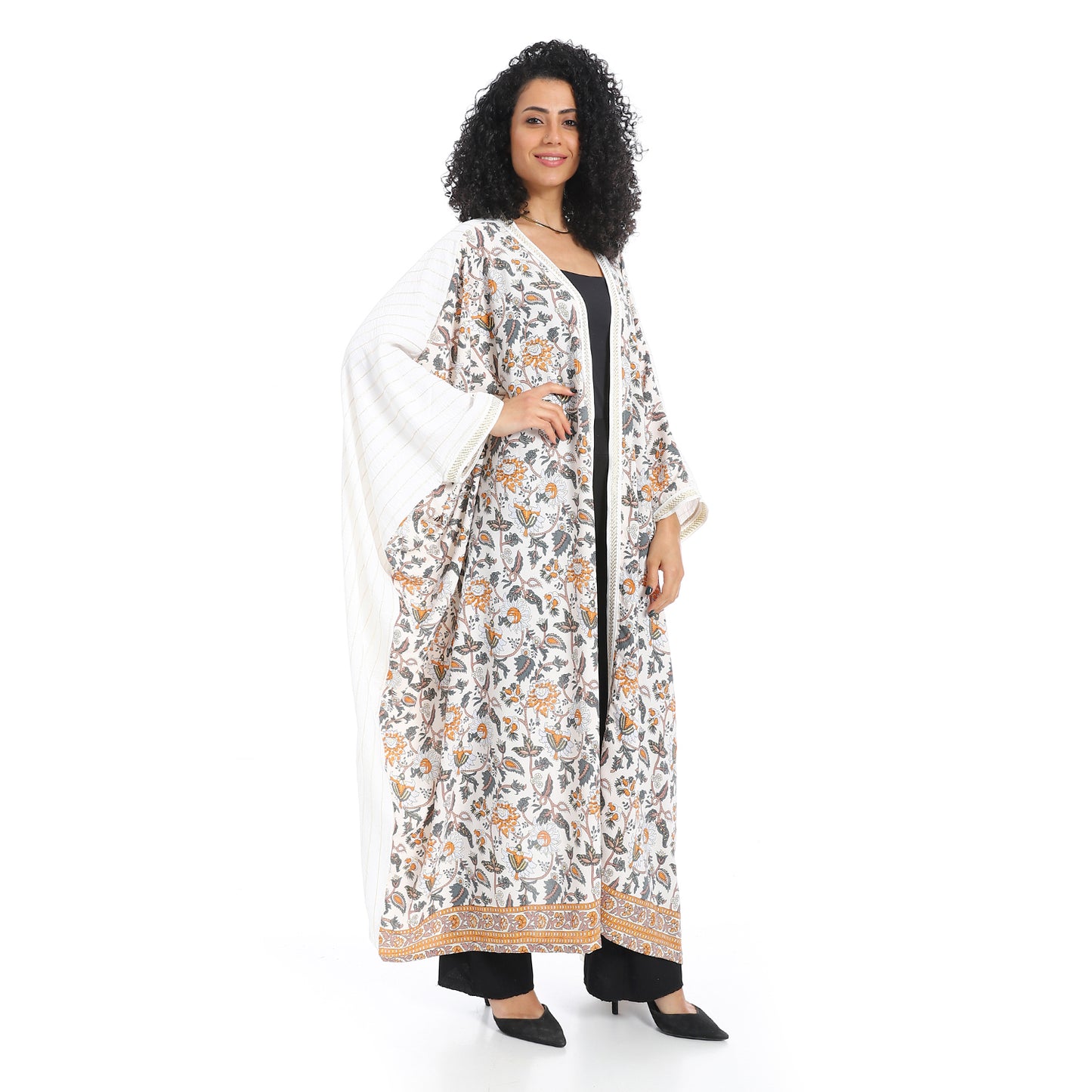 Plain back patterned women's cardigan