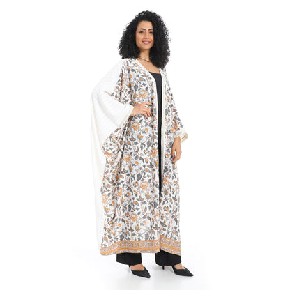 Plain back patterned women's cardigan