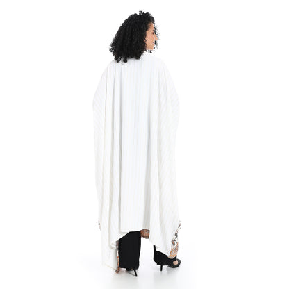Plain back patterned women's cardigan