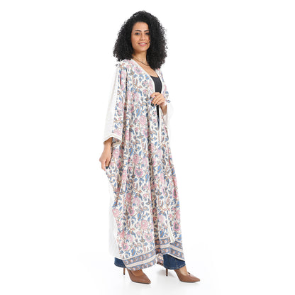 Plain back patterned women's cardigan