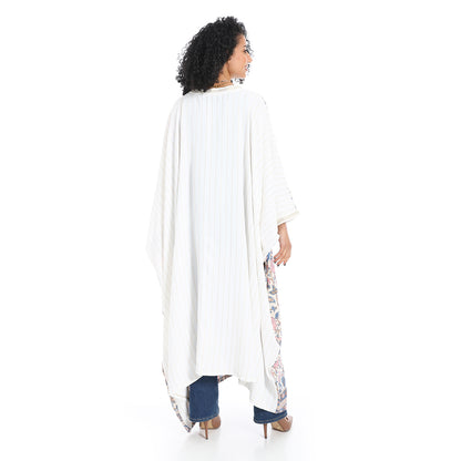 Plain back patterned women's cardigan