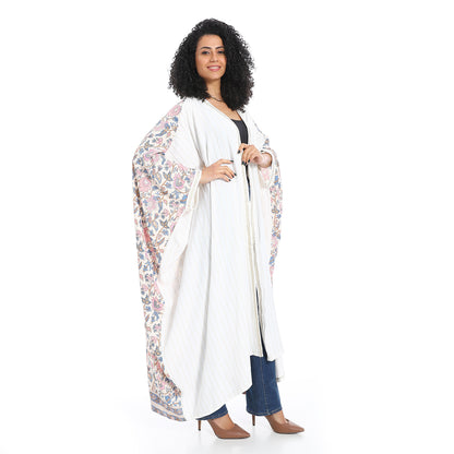 Plain chest patterned women's cardigan